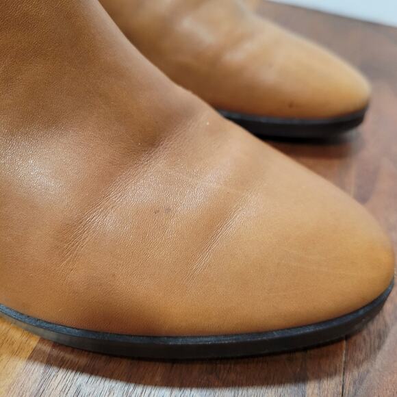 Lauren Ralph Lauren Damara Leather Suede Ankle Boots Zip Close Size 7 - Picture 11 of 14